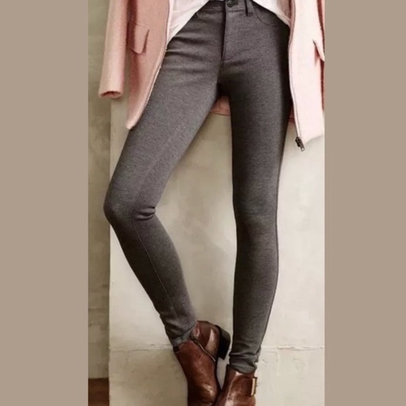 Anthropologie Pilcro Letterpress Ponte Serif Hybrid Pant - Picture 1 of 9